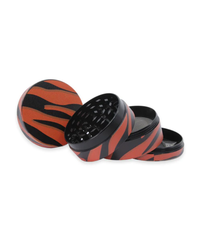 4-Piece Tiger Print Grinder | Gord's Smoke Shop