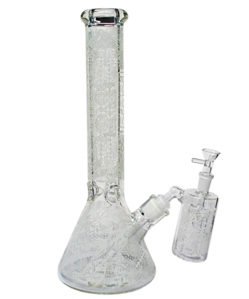 BoroSci 15" Glow In The Dark Bong With Ash Catcher | Gord's Smoke Shop