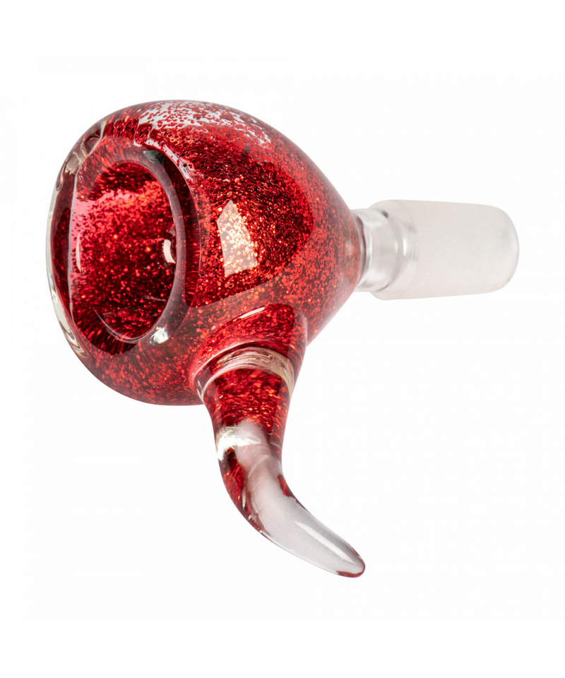 Red Eye Glass Liquid Sparkle 14mm Bowl