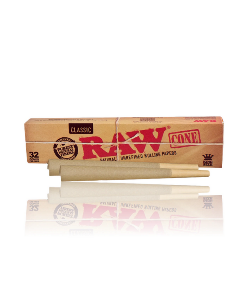 Raw King Size Pre-Rolled Cones 32pk