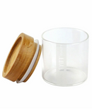 RYOT Glass Jar With Silicone Seal And Wood Tray Lid