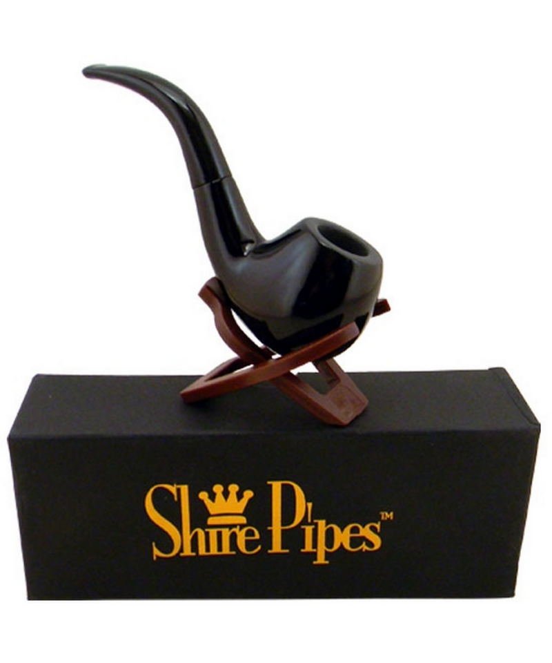 Shire Bent Ebony Tobacco Pipe