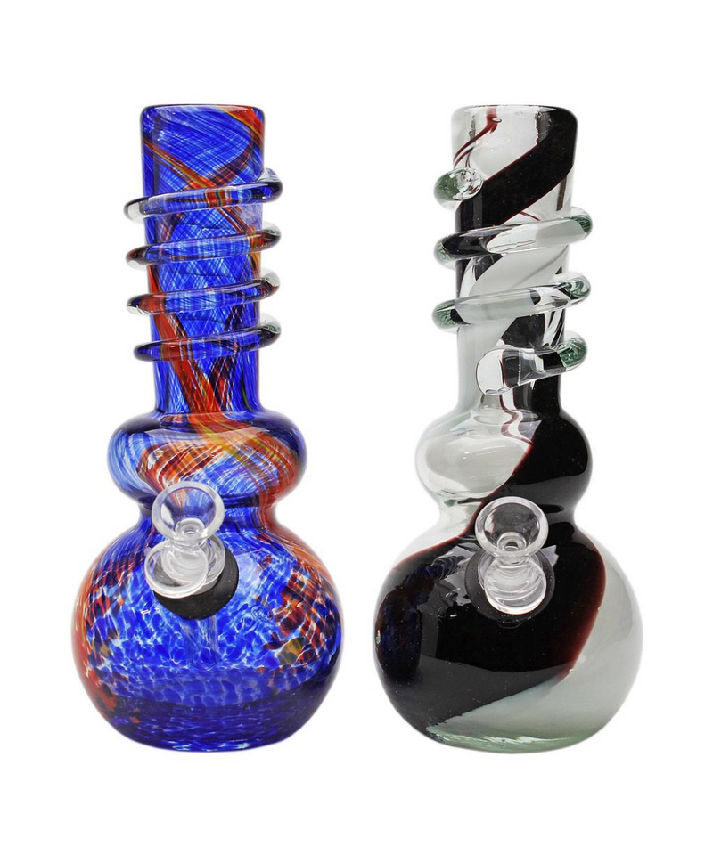 Genuine Soft Glass Double Bubble Base Bong | Gord's Smoke Shop