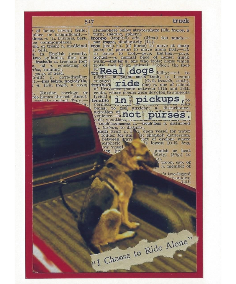 Real Dogs Ride In Pickups Greeting Card