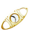 Gold Double Blade Oval Cigar Cutter
