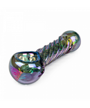 Red Eye Glass Metallic Twister Hand Pipe