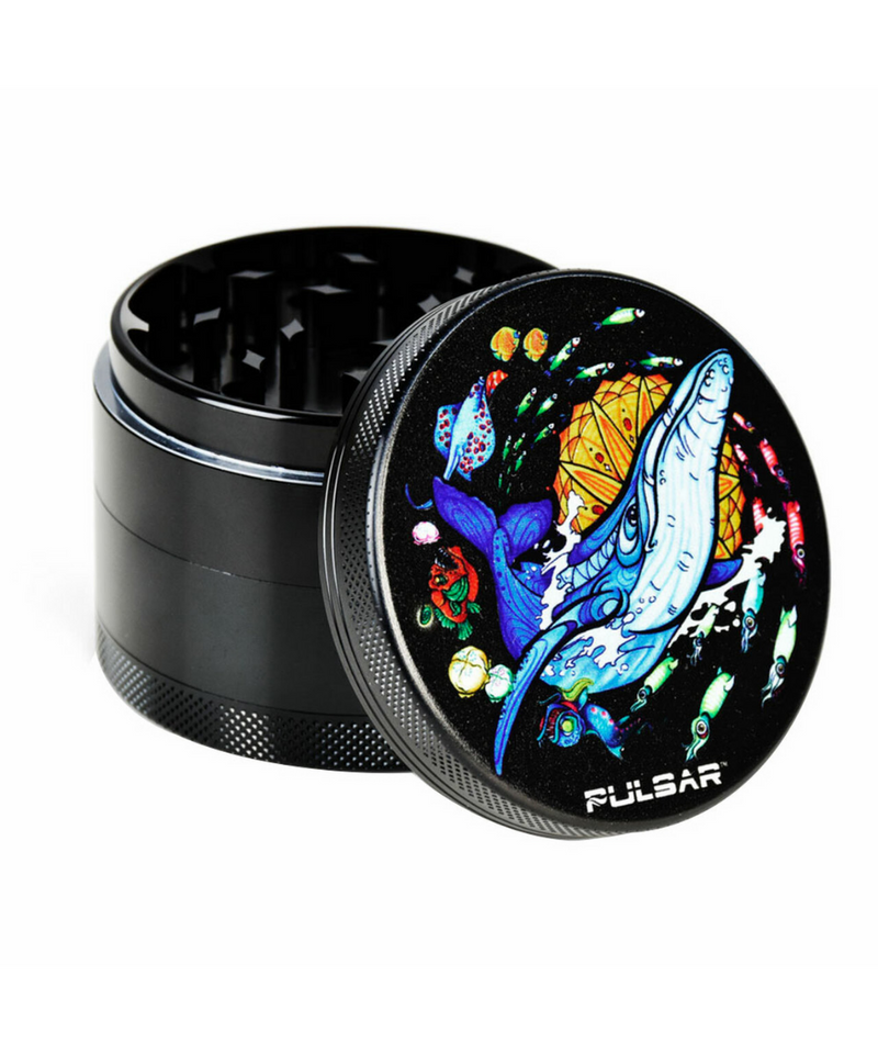 Pulsar Psychedelic Whale 4-Piece Grinder | Gord's Smoke Shop