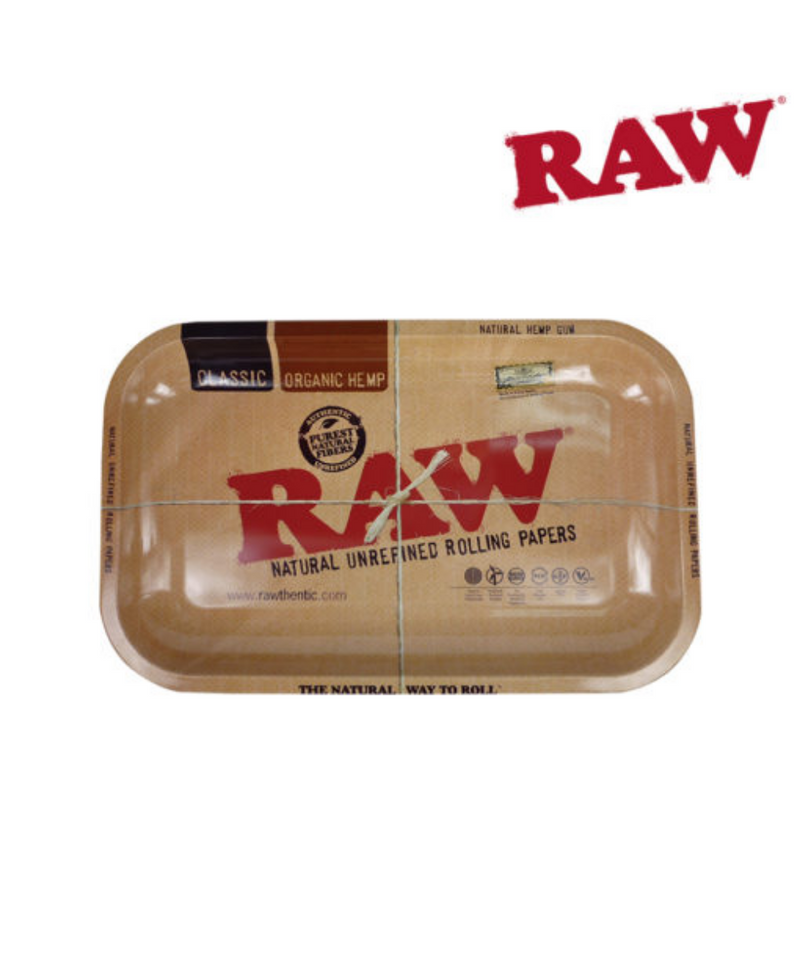 Raw Small Metal Rolling Tray | Gord's Smoke Shop