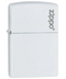 Zippo White Matte With Logo Lighter | Gord's Smoke Shop Ltd.