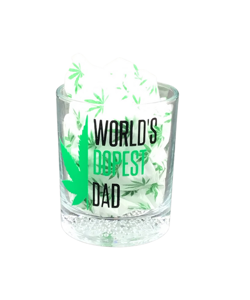 World's Dopest Dad Whiskey Glass