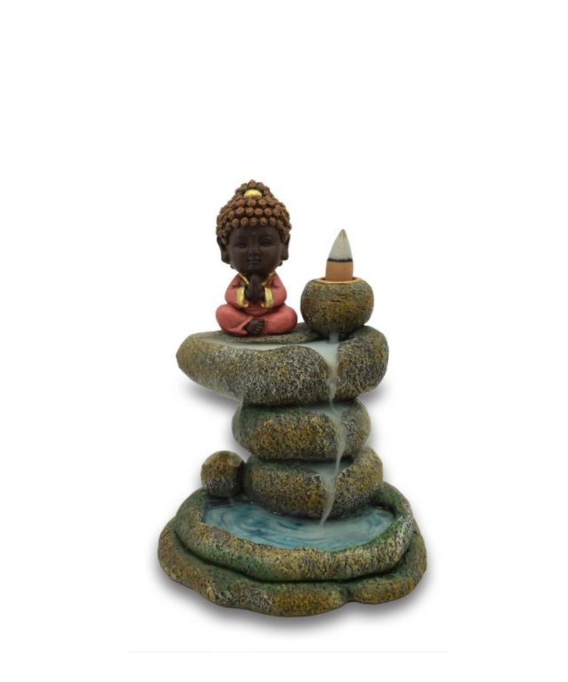 Zenn Baby Buddha On Rocks Backflow Incense Burner | Gord's Smoke Shop
