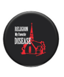 Religion Is My Favorite Disease Small Magnet | Gord's Smoke Shop