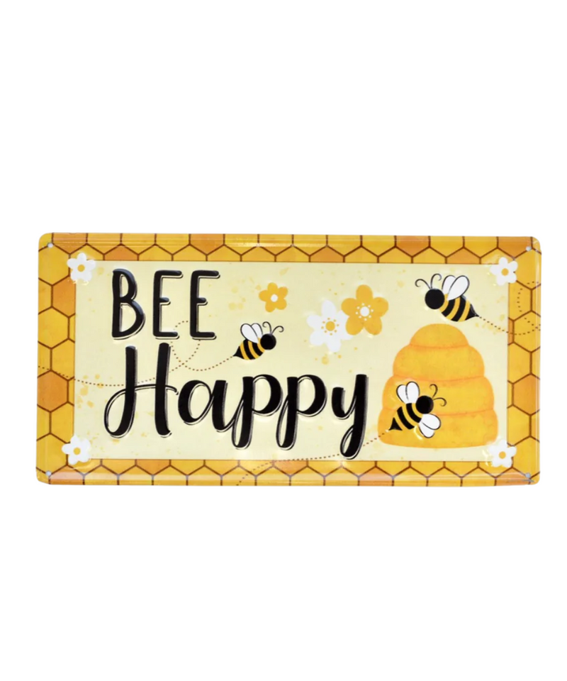 Bee Happy Tin Sign | Gord's Smoke Shop