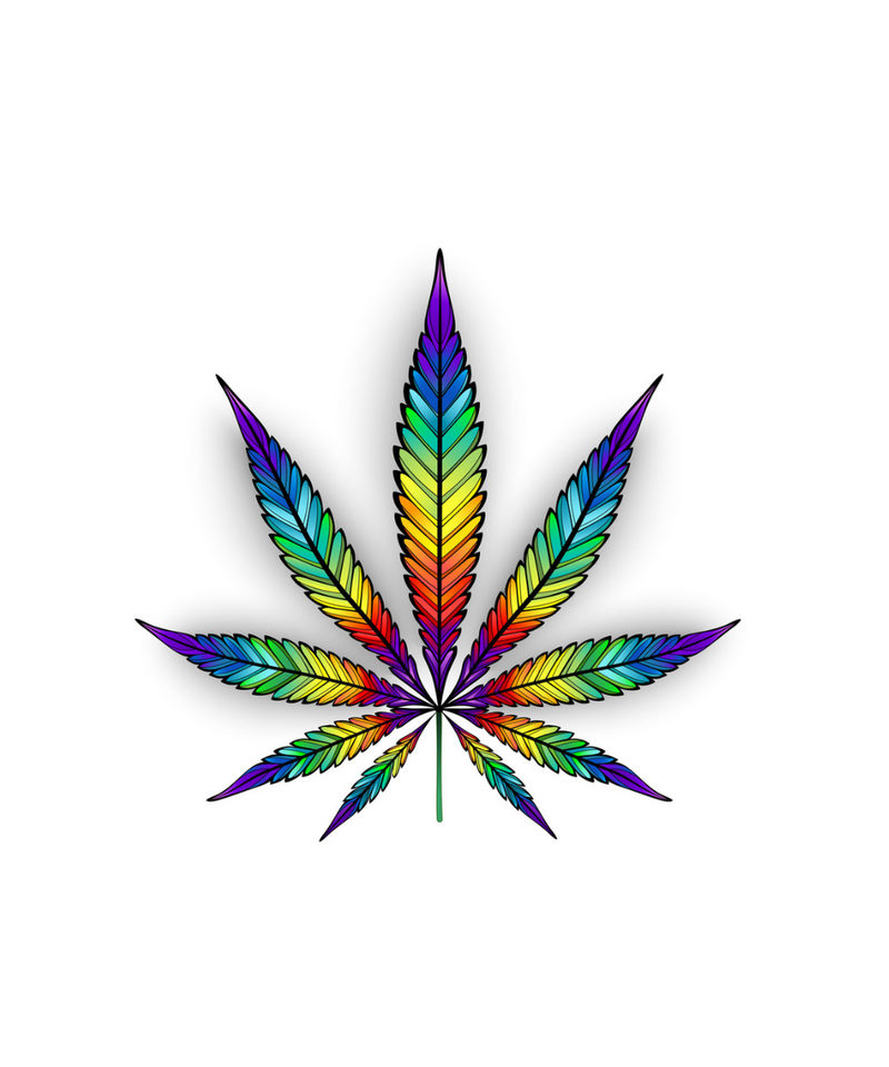 Rainbow Pot Leaf Patch | Gord's Smoke Shop