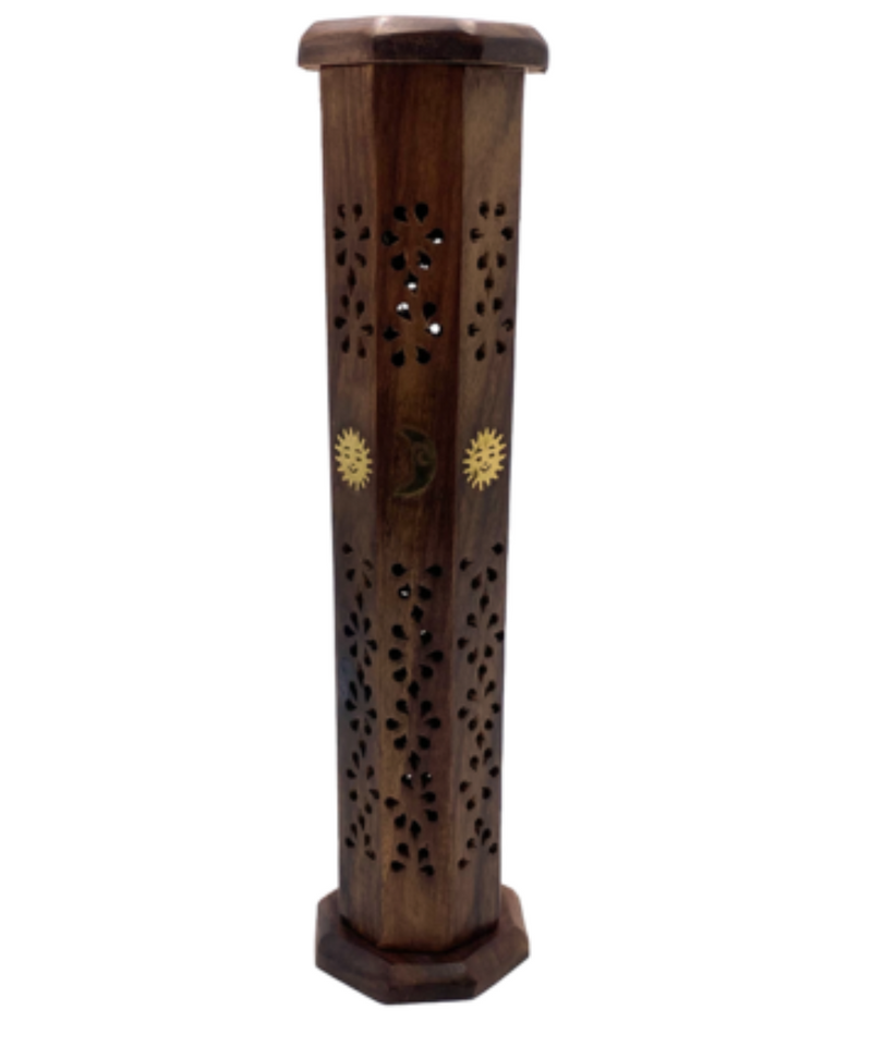 Sun & Moon Tower Wooden Incense Burner | Gord's Smoke Shop