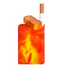 Small Orange Acrylic Dugout | Gord's Smoke Shop