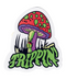 Trippin' Mushroom Metal Sticker | Gord's Smoke Shop