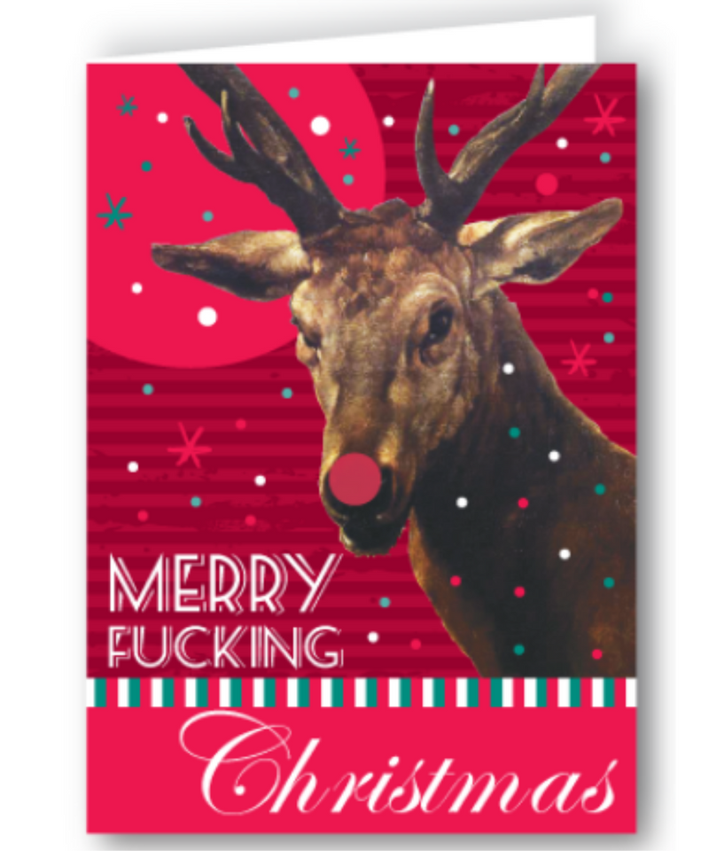 Merry Fucking Christmas Greeting Card | Gord's Smoke Shop